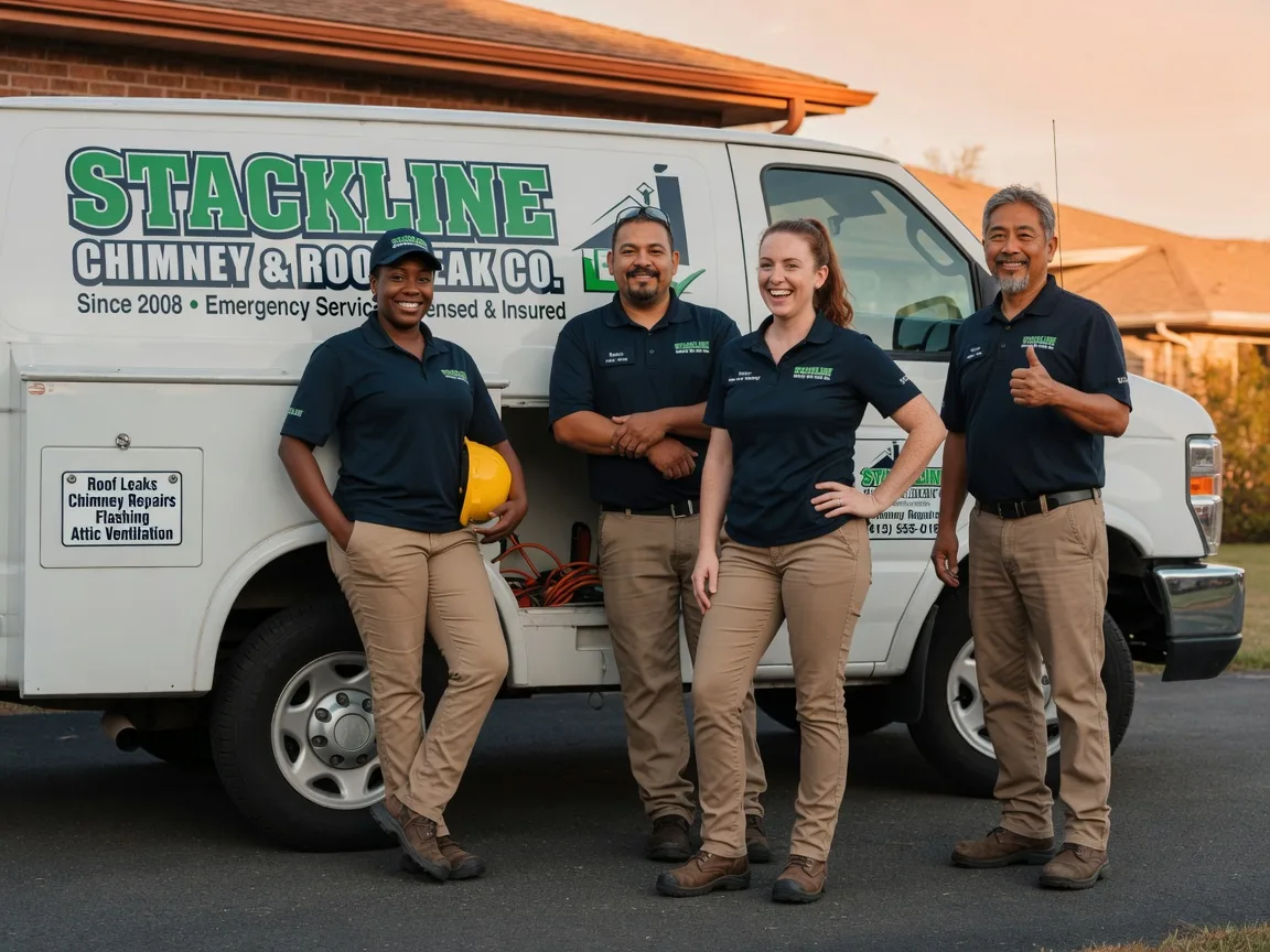 Chimney flashing repair company in Woodlawn, TX